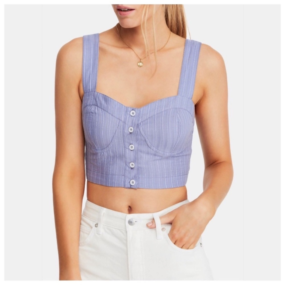 Free People Sweetheart Bustier Crop Top